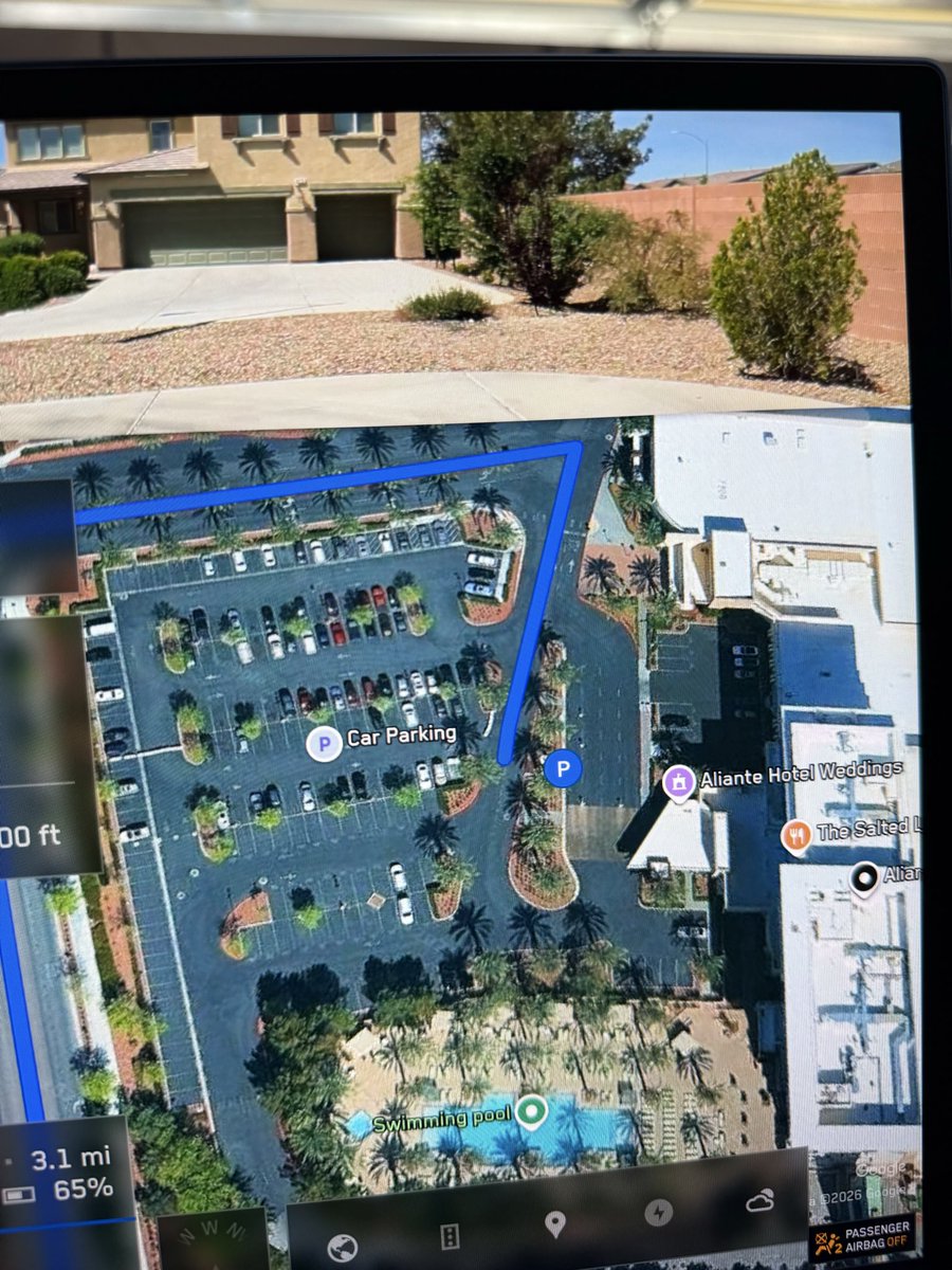 TeslaNewswire's tweet image. 🅿️ First look at the new P icon on the map for improved parking location pin prediction in Tesla FSD (Supervised) v14.3