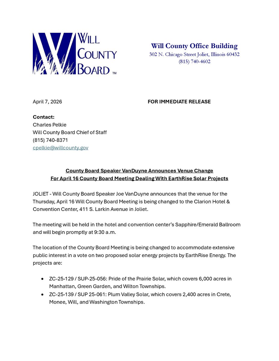 Will County Board tweet media