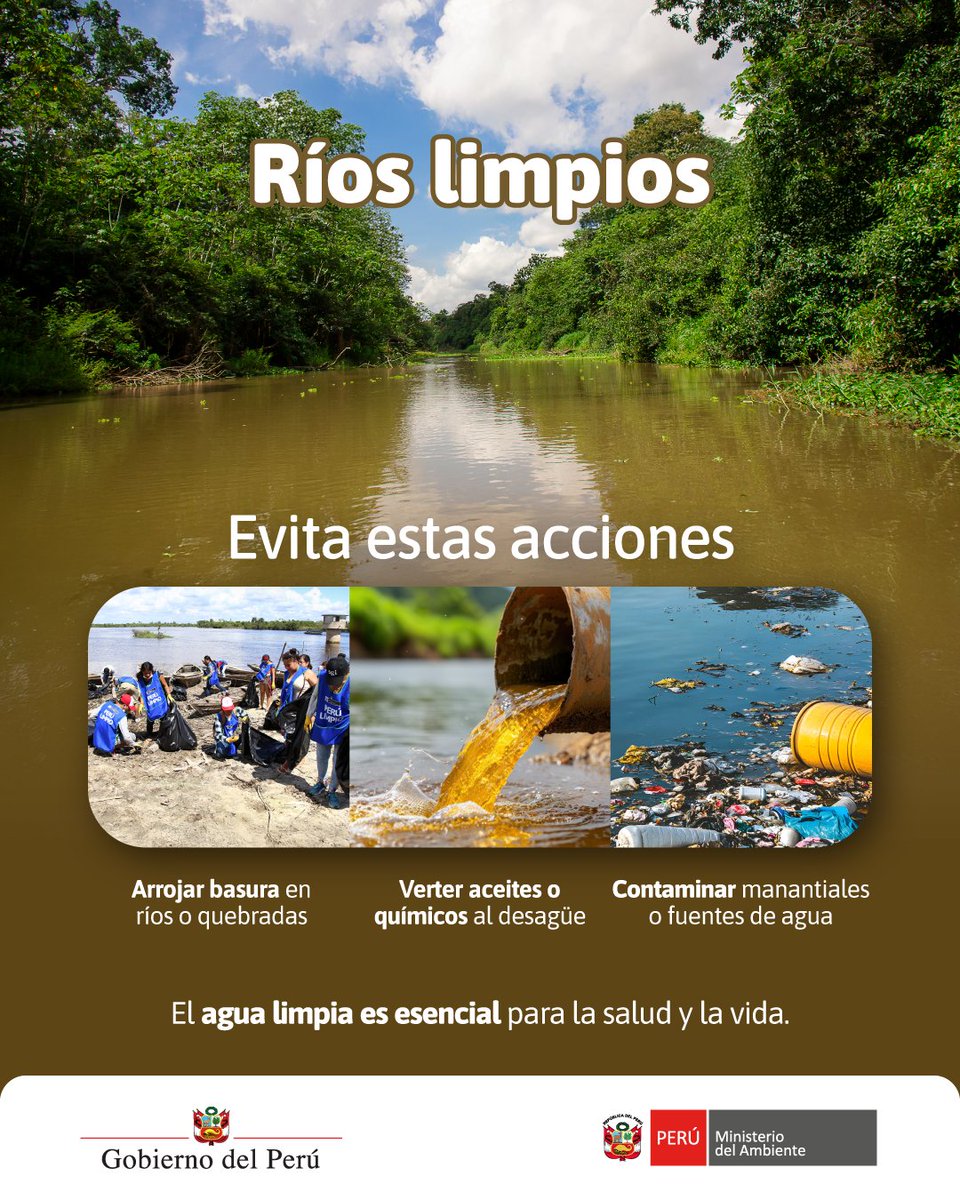 MinamPeru's tweet image. 📢 Hoy, 7 de abril, en el Día Mundial de la Salud, recordamos que un #ambiente sano es clave para el bienestar de las personas.
Proteger nuestros ríos, bosques 🌳 y la vida silvestre 🐢 contribuye a una mejor calidad de vida para todos.

Cuidar el planeta también es cuidar
