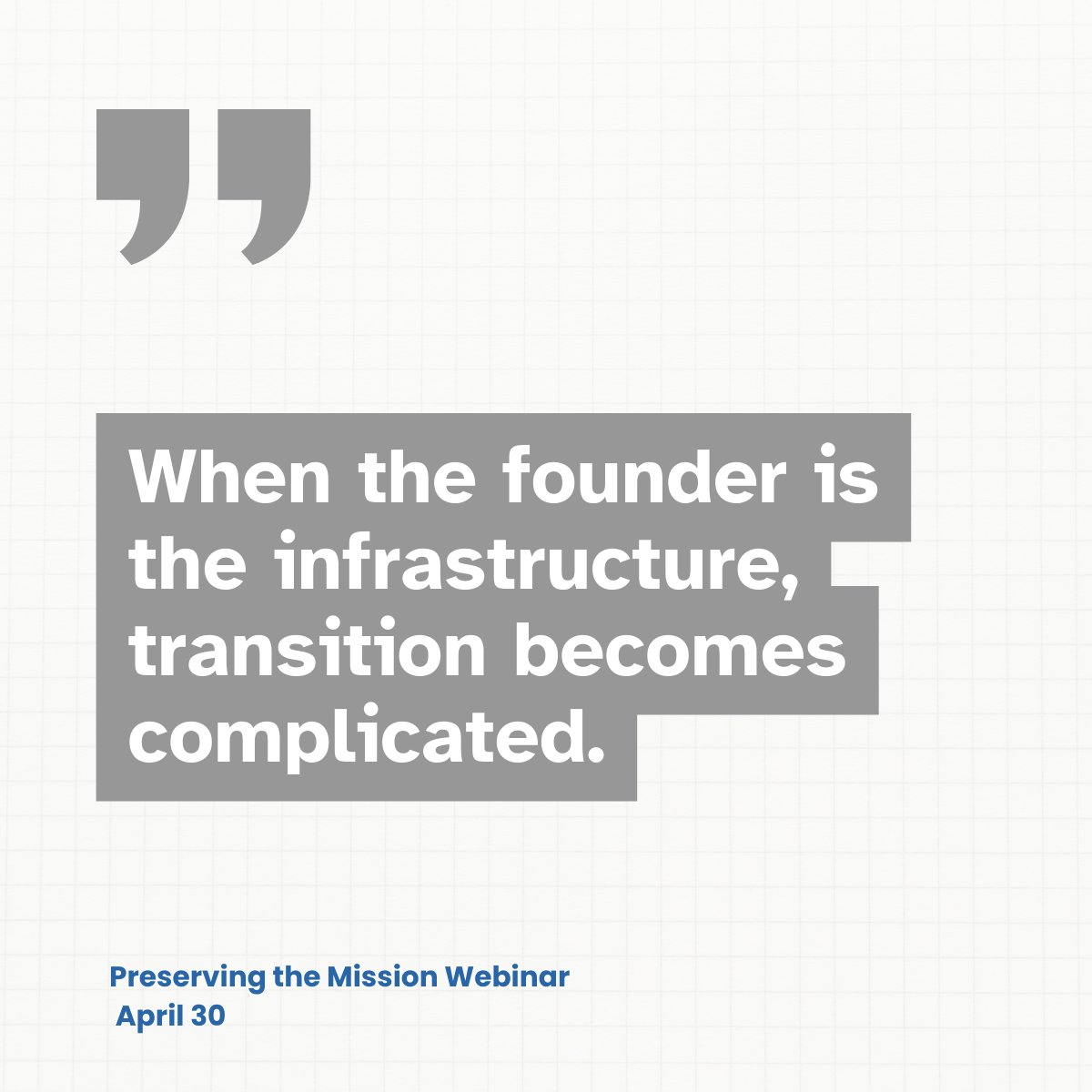 Sometimes the founder becomes the infrastructure.

They carry the relationships, culture, and mission.

Which is why leadership transition in the I DD field is so complex.

On April 30, we are hosting a conversation on legacy and stewardship.

Join us: us06web.zoom.us/webinar/regist…