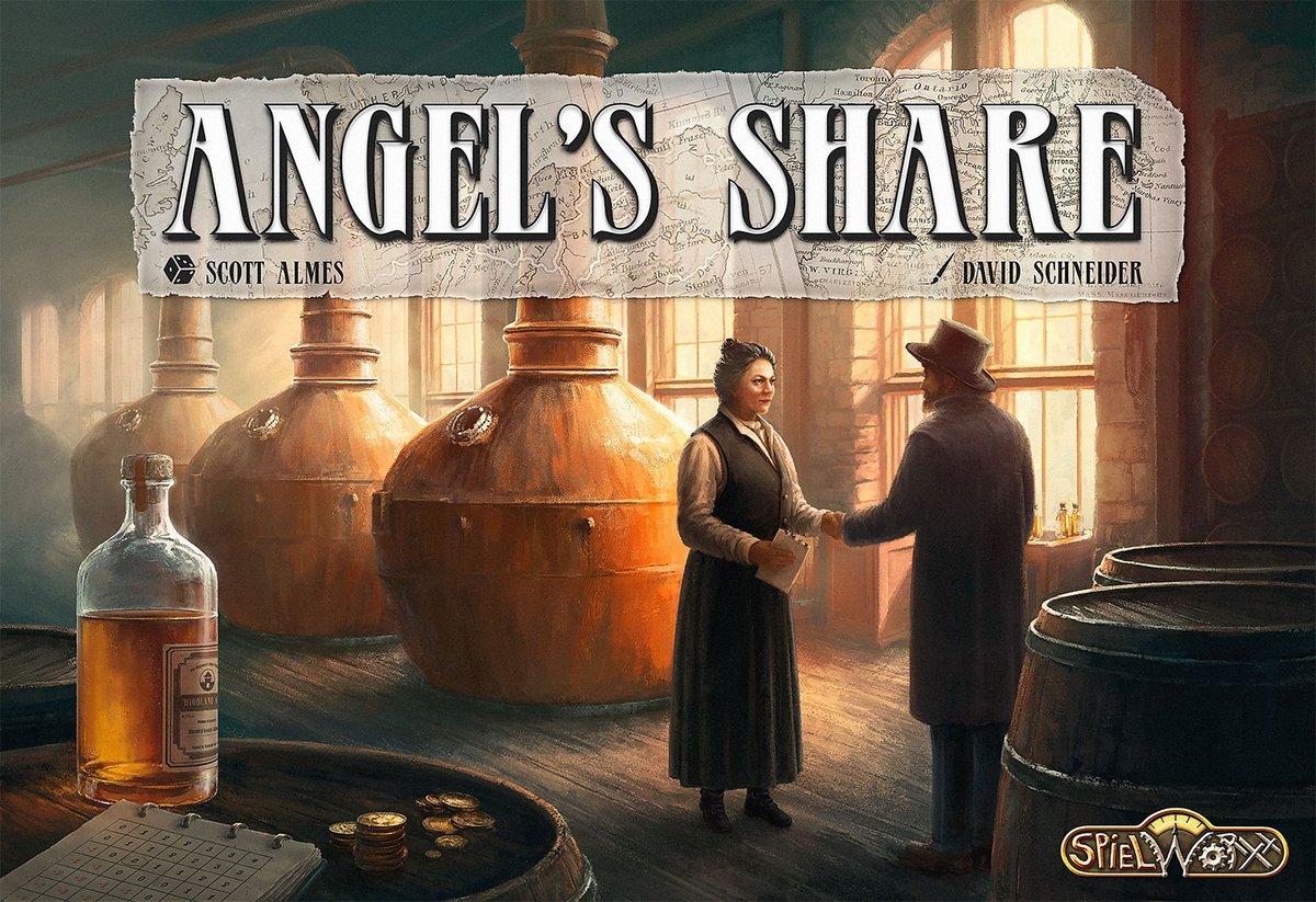BoardGameQuest's tweet image. A market driven game that will have you running a distillery in Scotland. Andrew reviews Angel's Share: boardgamequest.com/angels-share-r… #boardgames