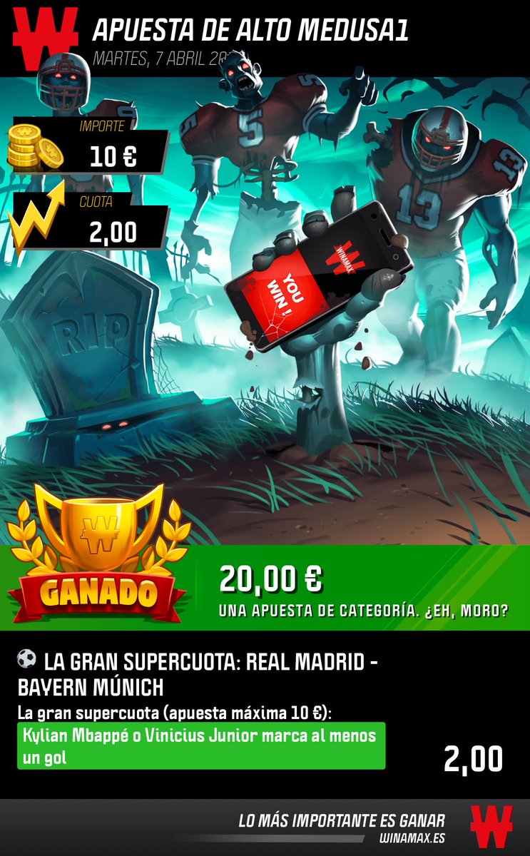 Beerpepe2's tweet photo. Graciass @WinamaxDeportes https://t.co/zcAAmT3pWU