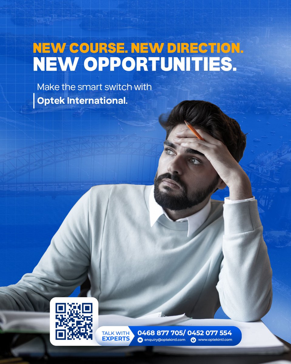 optekintl's tweet image. A right course can flourish your future prospects immensely.

Today is the time, take the right decision. Make the best use of the opportunity. Reach out to Optek International for a seamless guidance in course changing!

#educationagency #optek #OptekInternational #coursechange