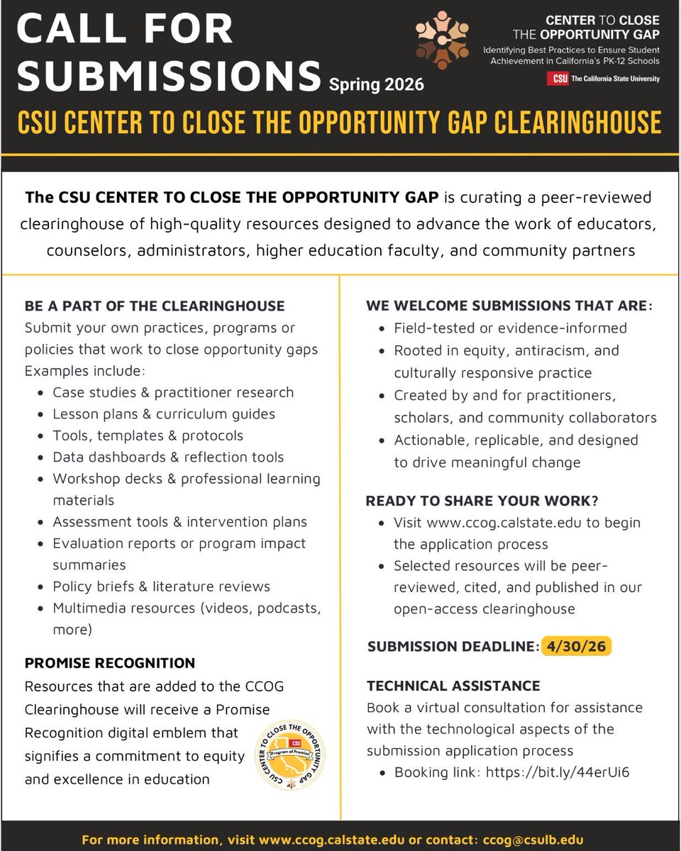 CSU Center to Close the Opportunity Gap tweet media
