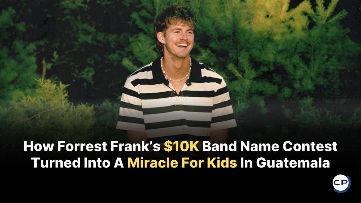 ChristianPost's tweet image. Forrest Frank’s $10K band-name contest became a generosity chain reaction, funding a children’s center in Guatemala instead of a cash prize.
#ForrestFrank #ChristianMusic #Generosity #FaithInAction #ChristianNews
🔗 dlvr.it/TRwNk0