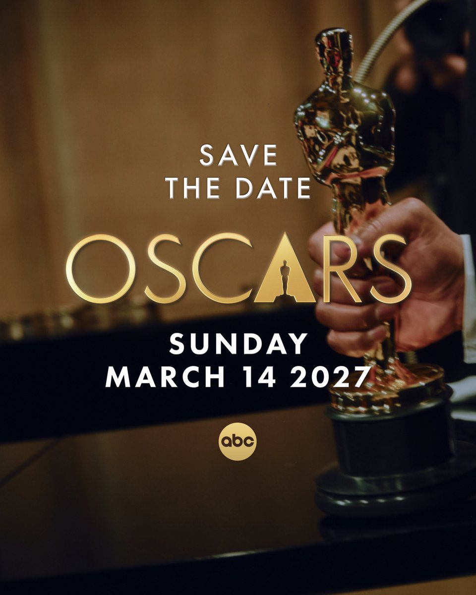 filmes_e_filmes's tweet image. HABEMUS DATA!🔥🔥

A 99° edição do Oscar acontece no dia 14 de março de 2027, ainda no Dolby Theatre, em Los Angeles. Já o anúncio dos indicados ocorre no dia 21 de janeiro de 2027.❤️🎬

#theacademy #oscars #theoscars #99oscar