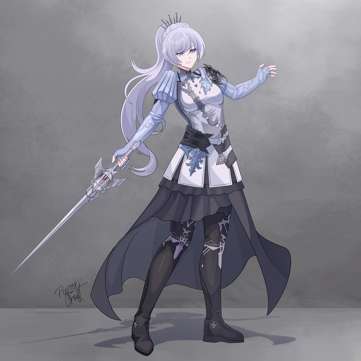 Commission Work
RWBY X Final Fantasy
Weiss Schnee in Jill Warrick Outfit from Final Fantasy XVI

Hope you like it, 
Please kindly don't use or reupload because this is a commission work  Anyway my commission slots are open again,  you can either check my vgen link in my bio or