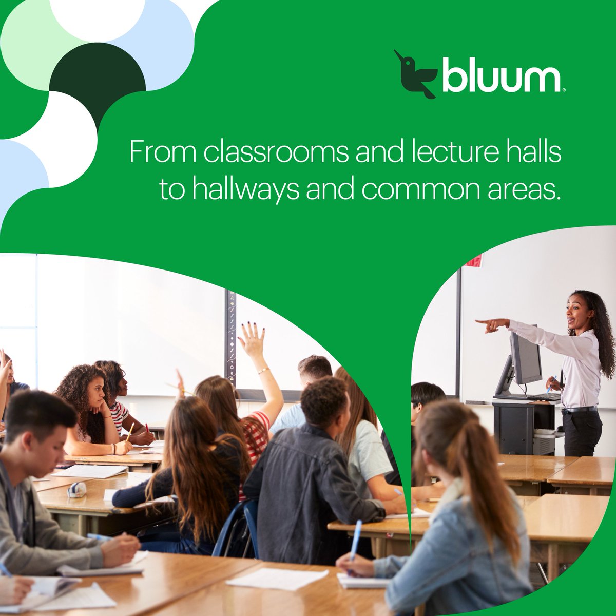 Bluum_EdTech's tweet photo. Learning doesn’t only happen in the classroom.

Hallways, lecture halls, outdoor spaces, offices, and shared areas all play a role in how students and educators connect, collaborate, and succeed. When these spaces are equipped with the right technology and tools, they can support engagement across the entire school community.

Bluum helps activate learning spaces across campus so every environment supports meaningful learning experiences.

See what’s possible: https://t.co/8Rg7hS2Yjk

#Bluum #EdTech #LearningSpaces #FutureReady #K12Education