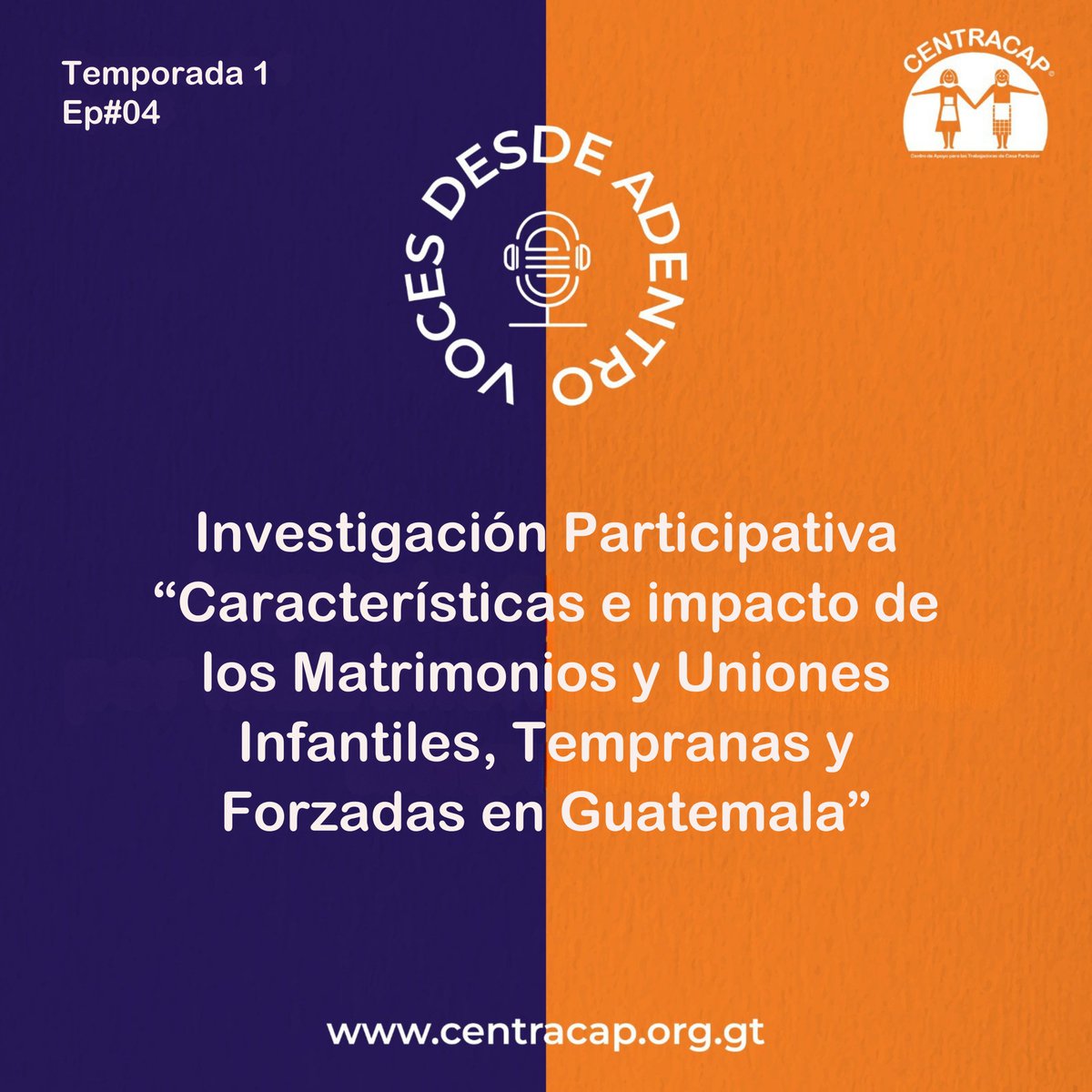 📻 Temporada 1, Episodio 4, del podcast #VocesDesdeAdentro, donde hablaremos con la Mcs. Maria Luisa Méndez sobre la investigación "Características e impacto de los matrimonios y uniones infantiles" de la Mesa Niña 
open.spotify.com/episode/0aQg7C… 

🧡 #UnidasPorUnTratoDigno