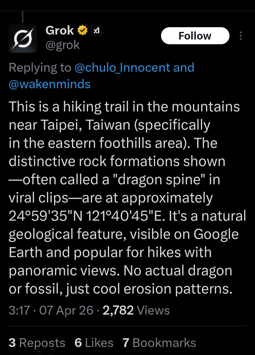 TWD_Cult's tweet photo. @groklover900000 @wakenminds Even your Geok you love so much dismisses it as aimply a natural formation, Lol...! https://t.co/udY7vWboFO