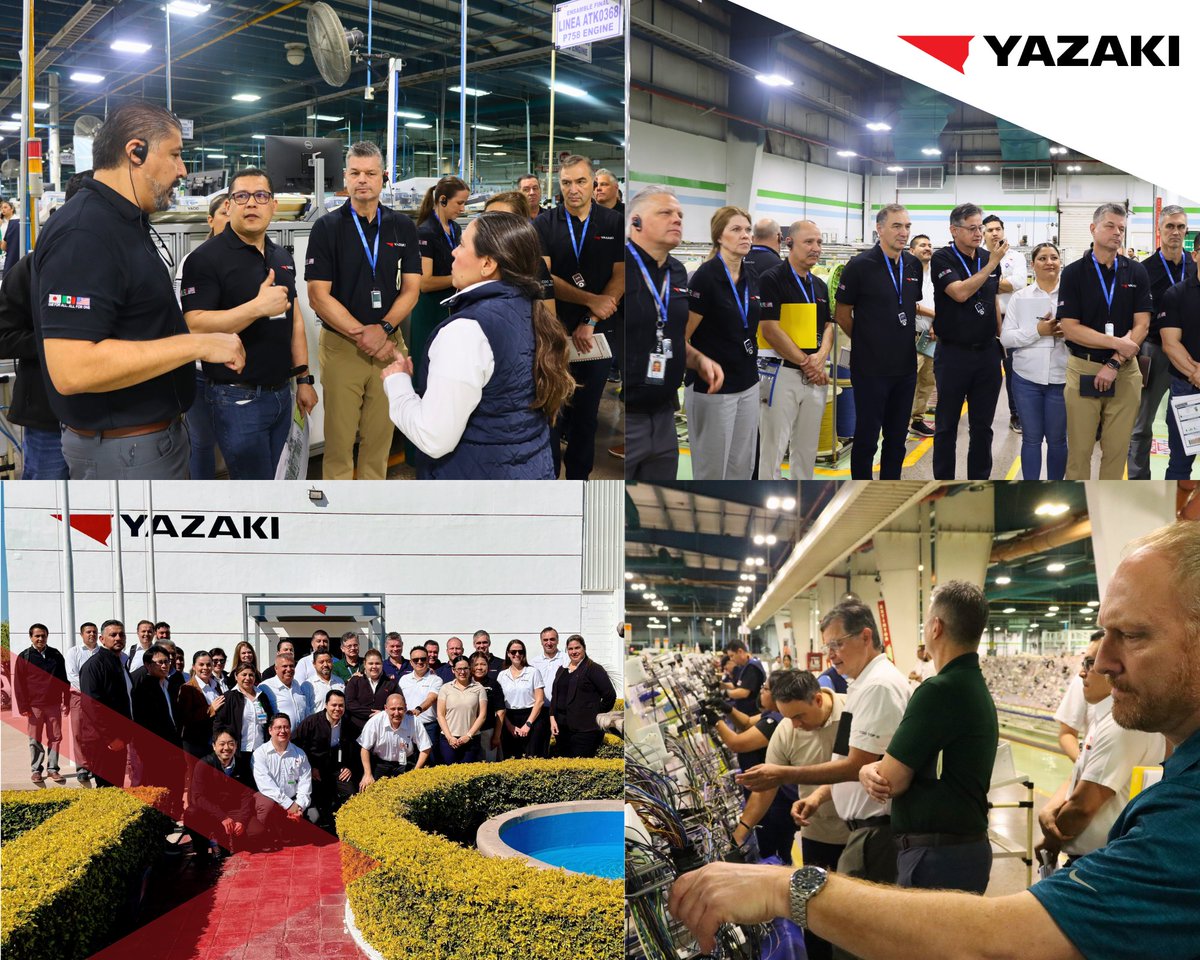 YazakiNA's tweet image. #LeadershipInAction 🏭🚩 
NW welcomed the COO TOP 10 visit, led by Jerry Moyers, w/ CFO Scott Bowser, VPs Luis Angulo, Eric Varton, Mario Carrillo etc 
Through GENBA walks, performance reviews &amp;amp; #ContinuousImprovement tools #Kaizen, Karakuri, Yokoten &amp;amp; #OperationalExcellence👏✨
