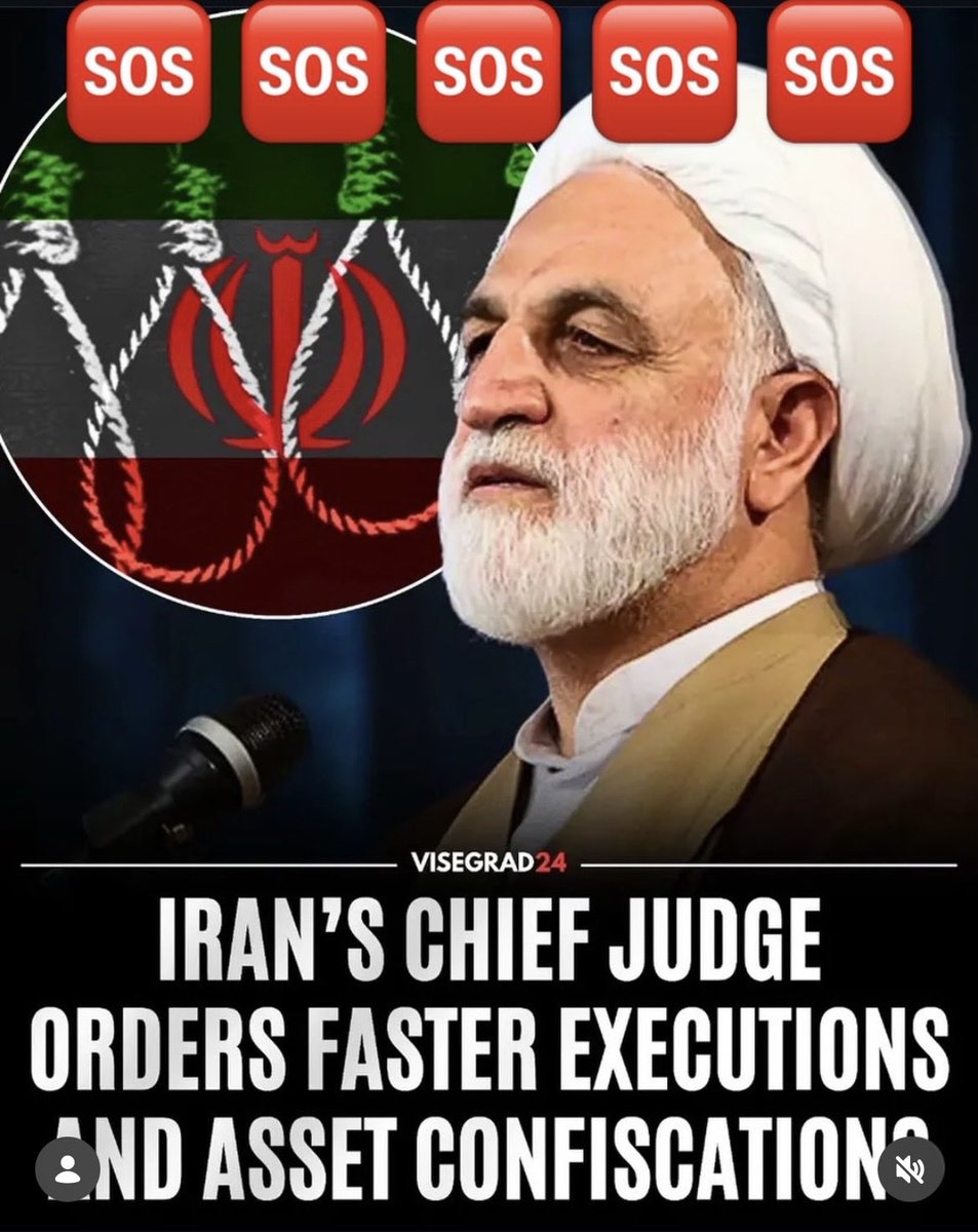 avaevef's tweet photo. @HananyaPersian Iran’s Judiciary Chief, #GholamHossein_Mohseni _Ejei ,has ordered the courts to expedite trials and executions. Many Iranians have been arrested by the Islamic Republic, are currently in prison, and have been sentenced to death. mass executions continue is Iran. #KingRezaPahlavi https://t.co/54DnSZQBOU
