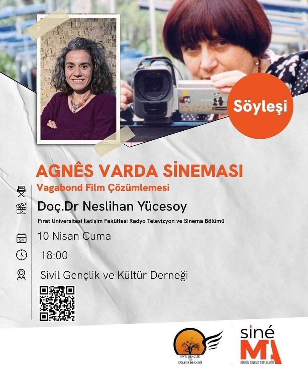 genclikvekultur's tweet photo. Sivil Gençlik ve Kültür Derneği olarak ve Bingöl Sinema Topluluğu ile, Doç. Dr. Neslihan Yücesoy'un katılımıyla sinemada kadın temsili ve feminizm üzerine bir söyleşi gerçekleştiriyoruz. ☘️
​🎥 Film: Vagabond (Agnès Varda)

🕕 Saat: 18:00

📍 Yer: Sivil Gençlik ve Kültür Derneği https://t.co/83ltkd02b0
