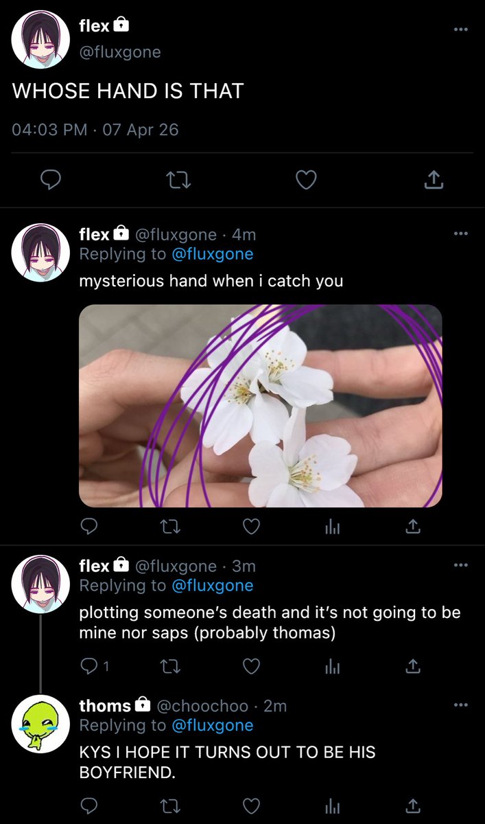 navivivivivivi's tweet image. a short #fluxarata #socmed au

— wherein, 🌻 plays a rather late april fool day prank, realizing too late that he severely lacks in the smart friends department (🪻) and unintentionally finds himself in a wee little predicament, just to find that he’s no smarter himself.