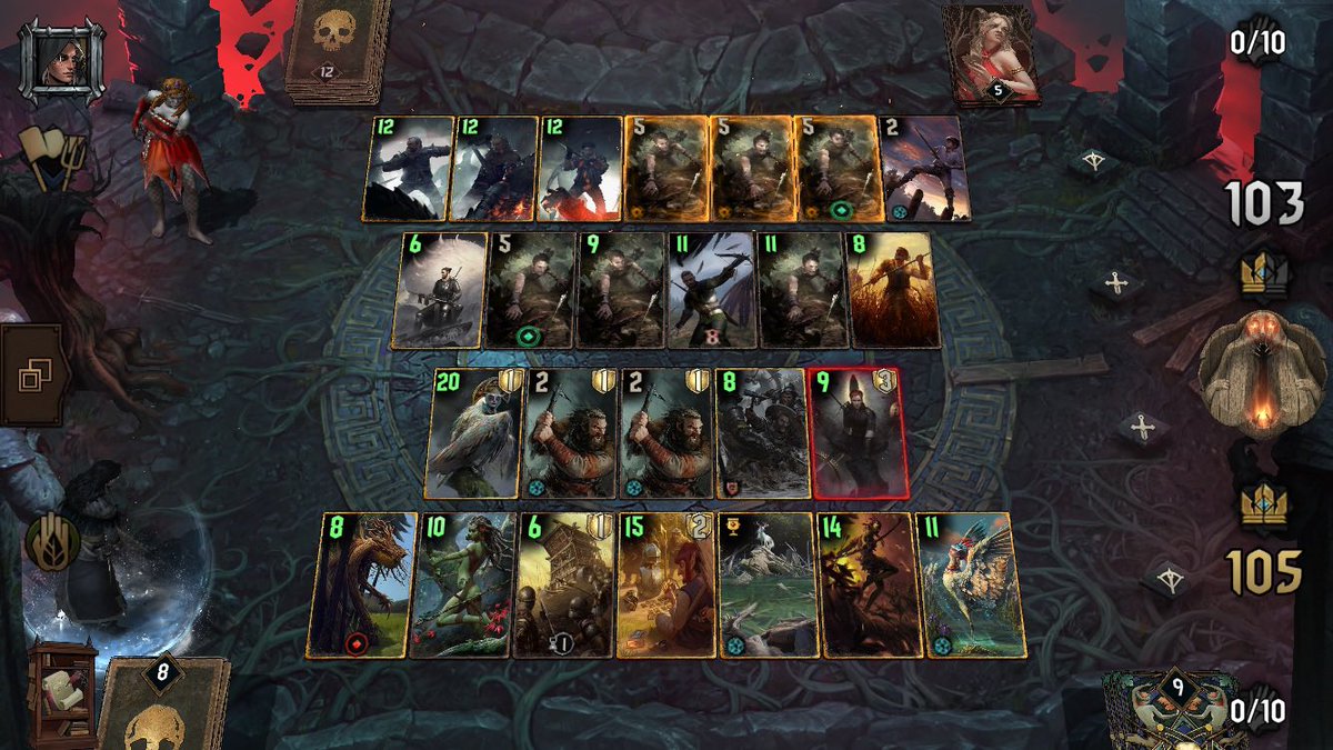 _MyLife_R's tweet photo. 朝グウェ☀️
朝から100点超えバトルは心臓に悪い😌

#グウェント
#Gwent https://t.co/HM97QTA642