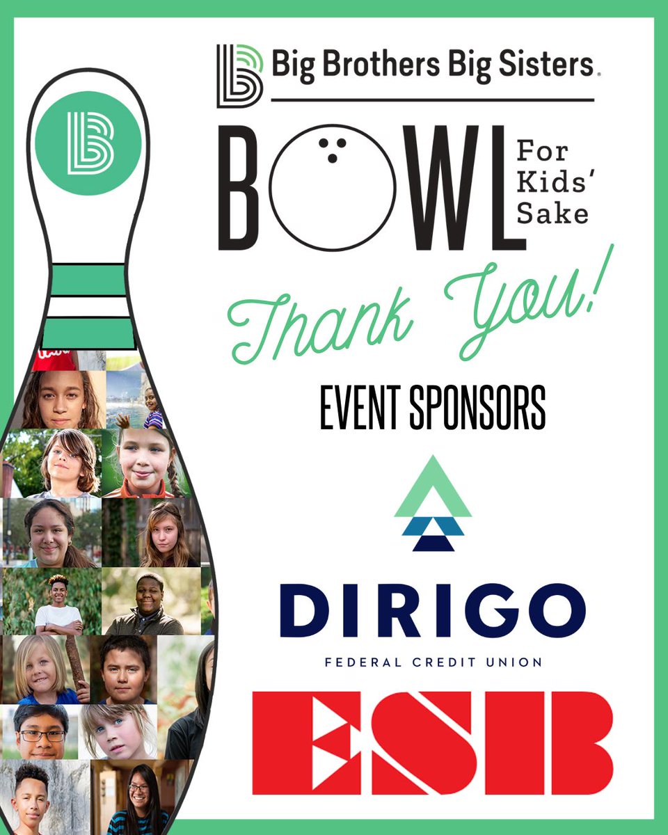 BBBS_BathBruns's tweet image. 🎳 Huge thanks to Dirigo Federal Credit Union &amp;amp; ES Boulos Company for supporting Bowl for Kids’ Sake and BBBS youth! 💙

Your impact helps change lives through mentorship.

Join us: bbbsbathbrunswick.org/bowl

#BBBS #BowlForKidsSake #DefendPotential