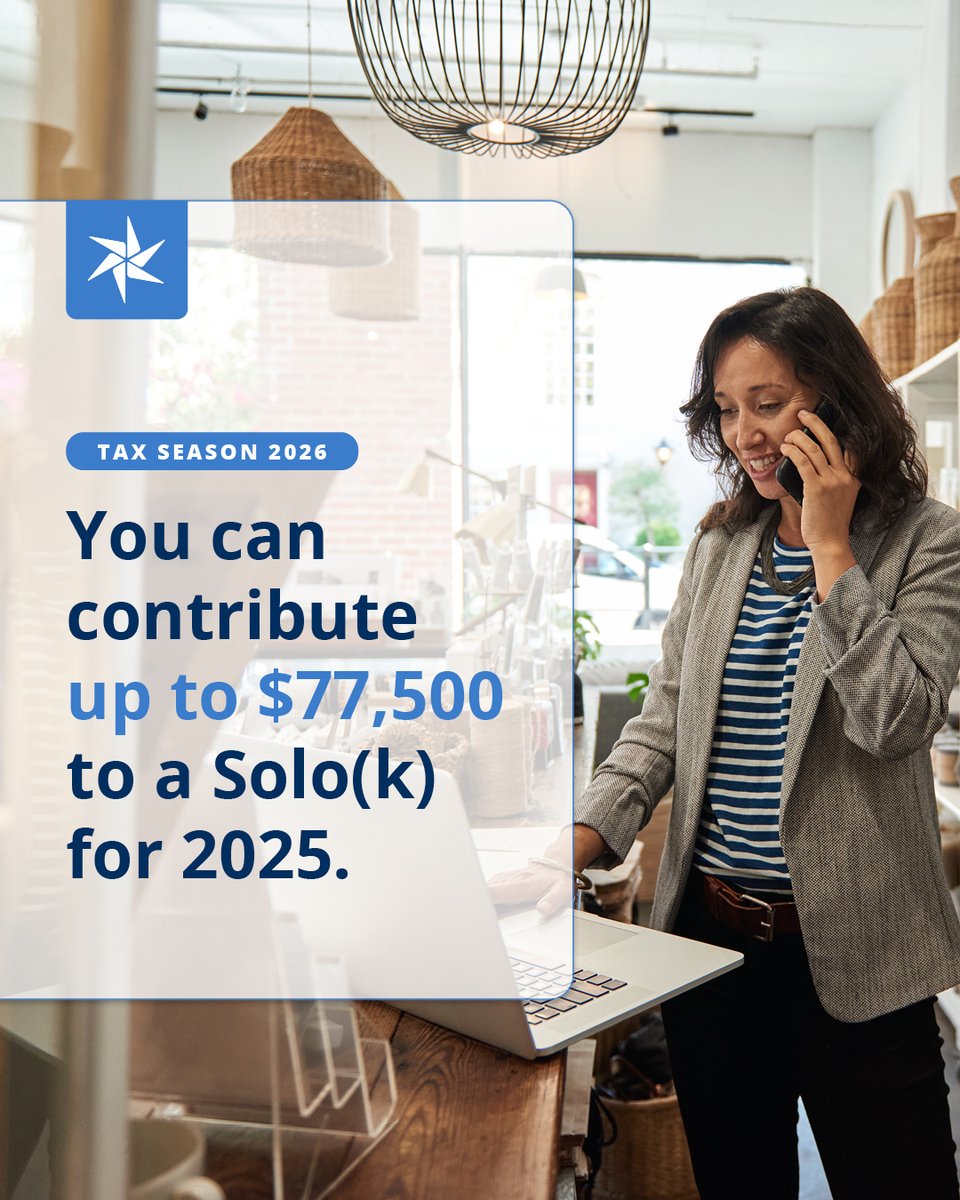 EquityTrust's tweet image. If you're self-employed or earning 1099 income, you can still contribute up to $77,500 to your Solo 401(k) by April 15 for the 2025 tax year. 

Learn more about the Solo 401(k)  – link in comments #equitytrust #solo401k #taxplanning