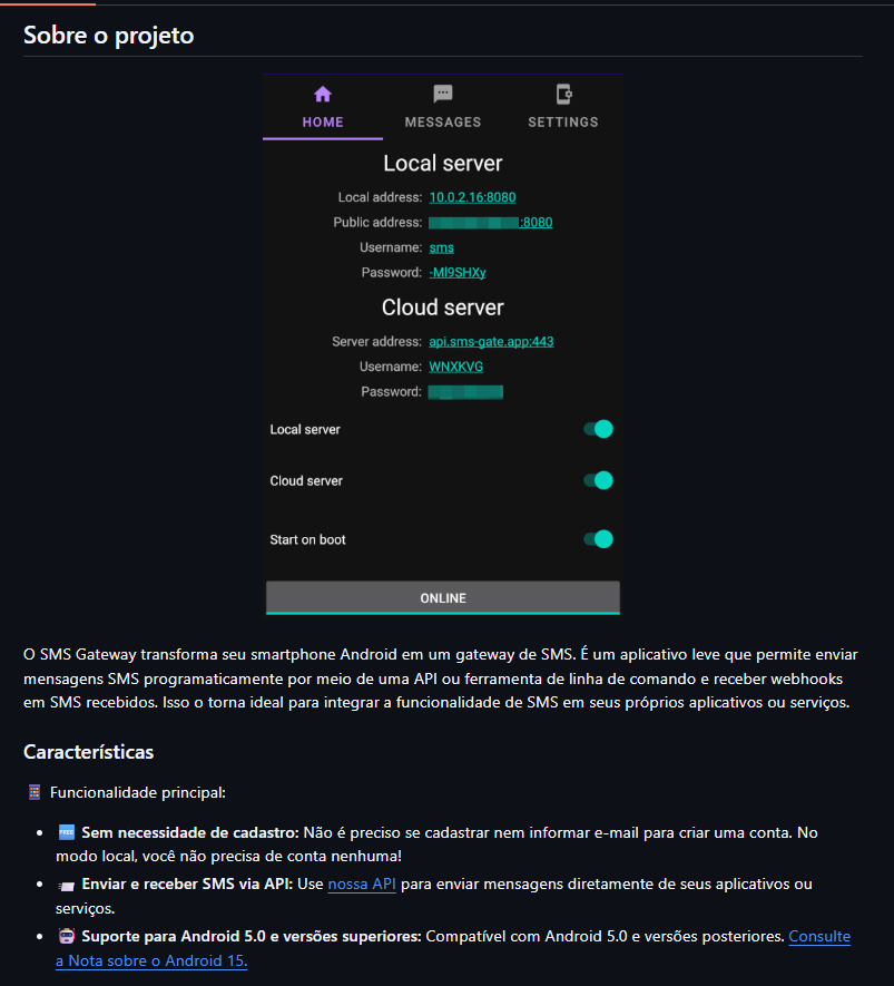 FelpsCrypto's tweet photo. 🚨 A Twilio cobra cerca de US$ 0,0079 por SMS. Agora, uma alternativa permite transformar qualquer smartphone Android antigo em um gateway de SMS praticamente sem custo por mensagem.

O projeto chama-se SMS Gateway para Android.

A proposta é simples: instalar o aplicativo em um dispositivo Android e convertê-lo em um servidor completo de envio e recebimento de SMS, com acesso via API.

Sem necessidade de serviços como Twilio ou MessageBird. Sem contratos. Sem cobranças por mensagem. Apenas um telefone, um cartão SIM e conexão.

Veja o que a solução oferece:

→ Envio e recebimento de SMS por meio de uma API REST, integrável a qualquer sistema
→ Compatibilidade com dispositivos Android a partir da versão 5.0
→ Criptografia de ponta a ponta para maior segurança das mensagens
→ Suporte a múltiplos cartões SIM no mesmo dispositivo
→ Integração com múltiplos aparelhos conectados a uma única conta
→ Webhooks em tempo real para mensagens recebidas
→ Suporte a mensagens longas com divisão automática (multipartes)
→ Monitoramento de status de entrega em tempo real
→ Funcionamento local sem necessidade de cadastro, e-mail ou contas externas
O diferencial está na simplicidade da infraestrutura:
Um smartphone Android antigo, muitas vezes inutilizado, pode ser reutilizado como um servidor de SMS funcional. Basta inserir um chip SIM ativo e instalar o aplicativo.

Isso permite executar casos de uso comuns, como:

→ Autenticação em dois fatores (2FA)
→ Confirmações de pedidos
→ Lembretes de compromissos
→ Notificações automatizadas

Enquanto muitas empresas pagam valores significativos mensalmente por APIs de SMS, essa abordagem utiliza recursos já disponíveis, reduzindo drasticamente os custos operacionais.

O projeto é open source, possui uma comunidade ativa e está disponível sob licença Apache 2.0.
Uma alternativa prática e acessível para quem busca autonomia no envio de mensagens SMS.