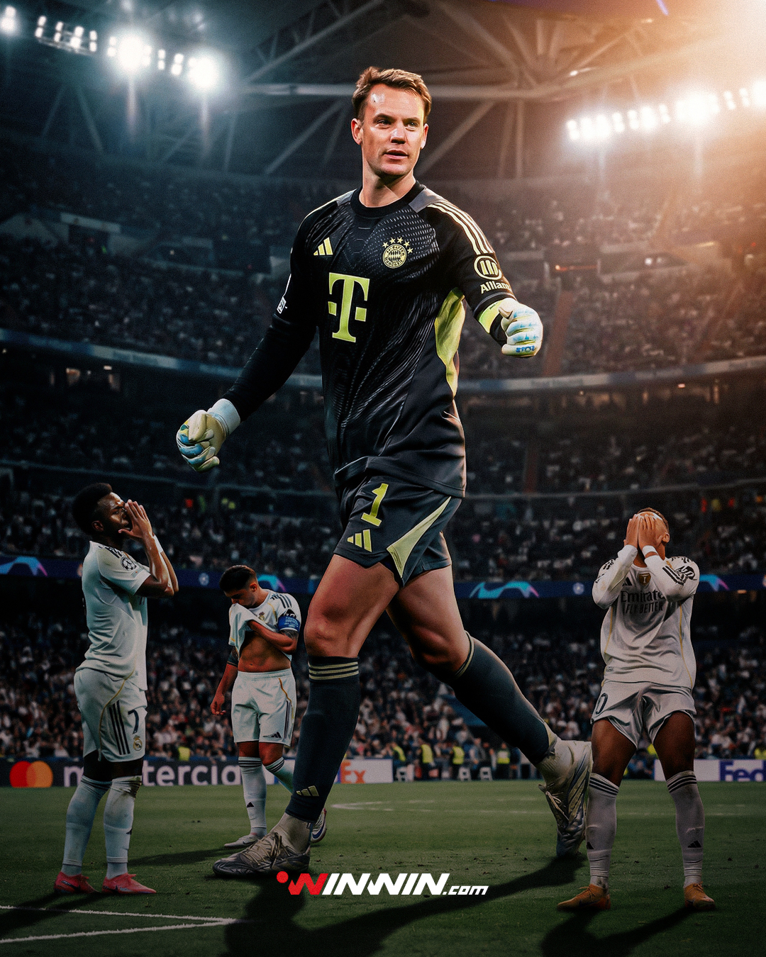 9 تصديات حاسمة. كلما اقترب أمل المدريديستا في عيش فرحة الهدف، إلا وأبعدها مانويل نوير. رجل الأربعين نجح في إيقاف هجمات مبابي ورفاقه، وصعد بايرن ميونخ لفوز مهم في البيرنابيو. الكبير كبير يا عمري 