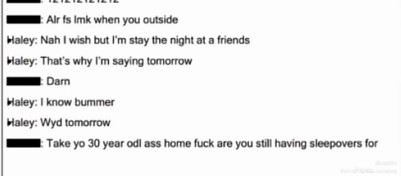 mollie_evs's tweet photo. can’t stop won’t stop thinking about how haley beck was being absolutely bullied by the kid she groomed https://t.co/V9c2pdbSpe