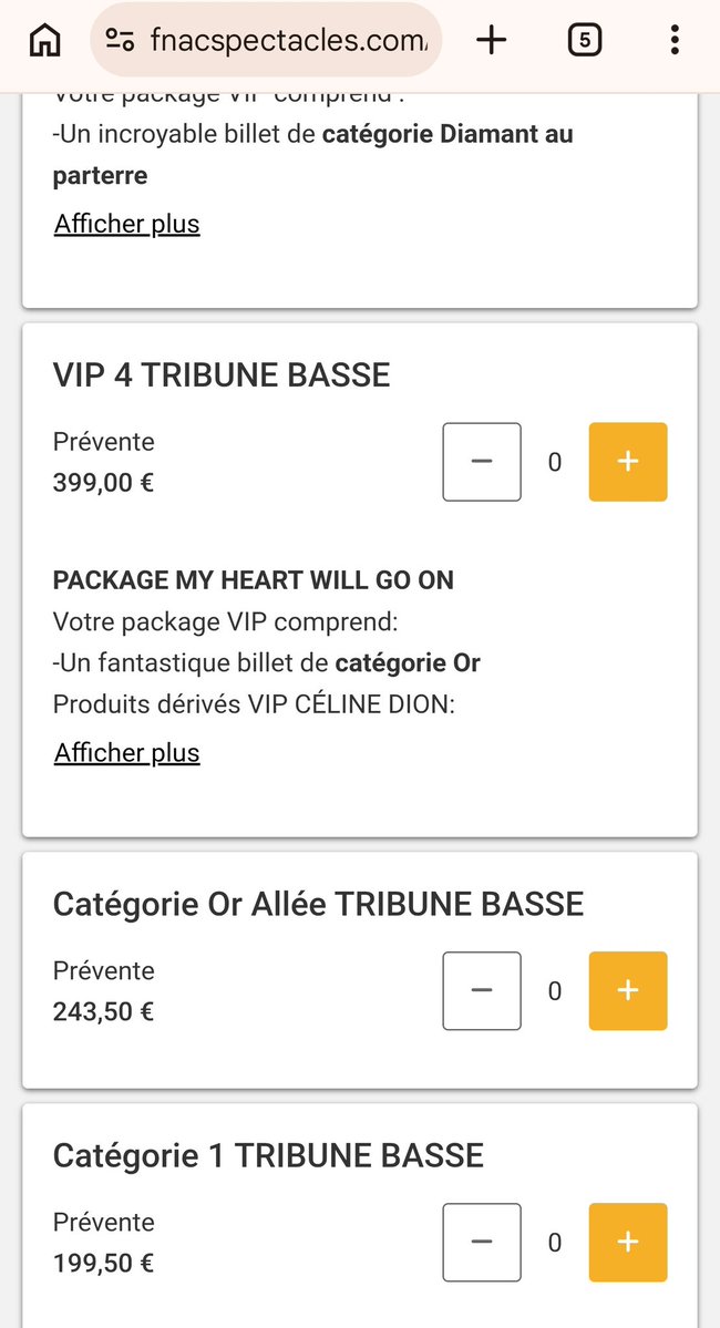 MarineEden's tweet image. Les prix du concert de Céline Dion à la Défense Arena Paris #CelineDion #prix Tarif des places