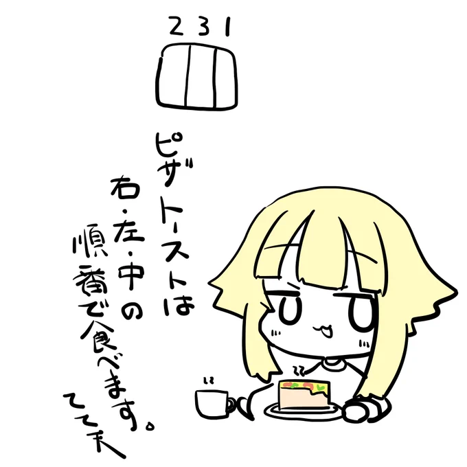 ピザトーストやトーストを食べる順番の話 