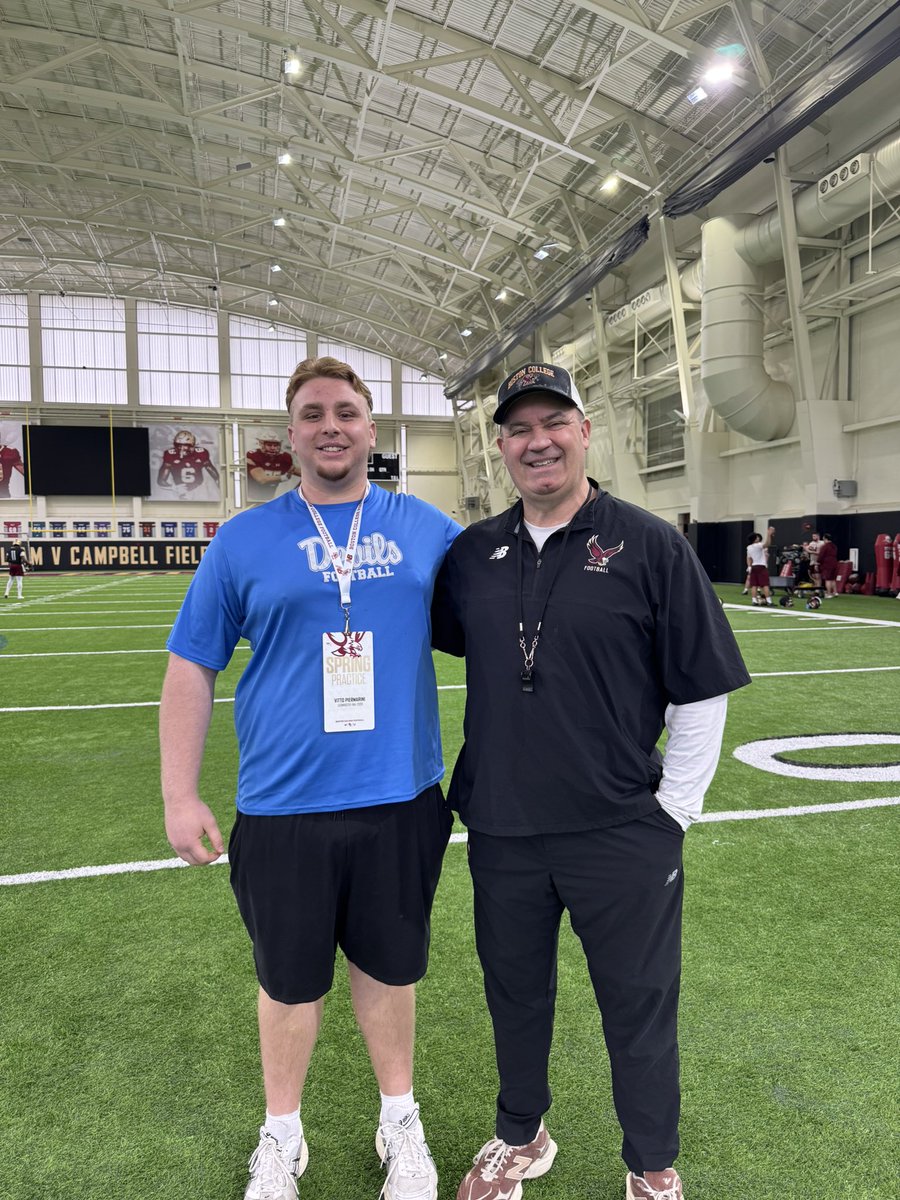 VittoP62's tweet photo. Thank you to the coaches at Boston College for the invite to practice!! I had a great time and can’t wait for camp and other future events! @TheTexansCoach @OLINEPRIDE  @Coach_Finck @Coach_DGates https://t.co/VG4G6KVjOR