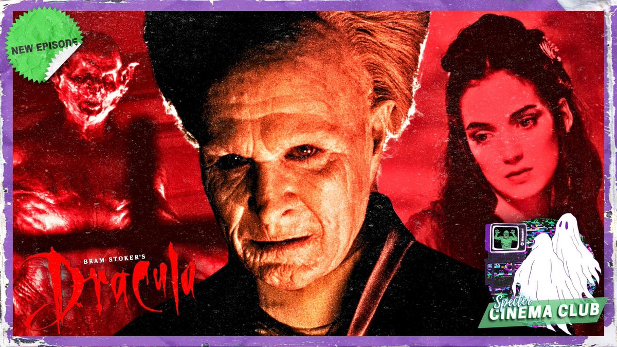 spectercinema's tweet photo. New Episode 🦇 // BRAM STOKER'S DRACULA (1992): @_daddydisco &amp; @GarrettMcDowell cross oceans of time to discuss the adaptation of Stoker’s classic story! Sub-genres include: vampires, gothic romance, period piece

🍎: https://t.co/RKAVSoLgEU
🟢: https://t.co/TwjbYfQE8M https://t.co/6e2uS9bvlD