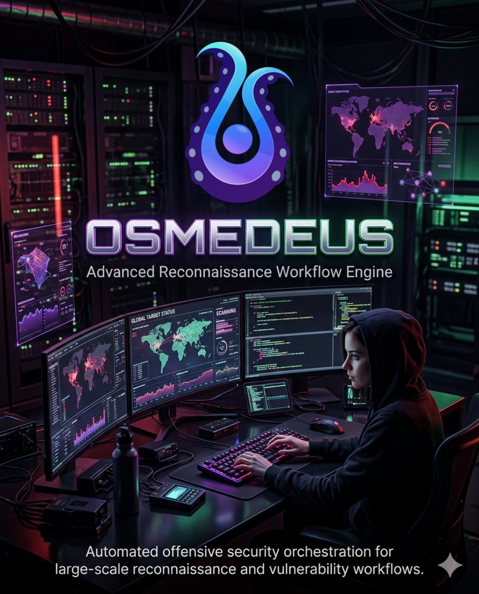 Anastasis_King's tweet image. Automation and workflow efficiency are key in modern cybersecurity research.

Osmedeus helps streamline reconnaissance, asset discovery, and security assessment workflows in a structured and scalable way.

From visibility to automation, having the right workflow engine can save