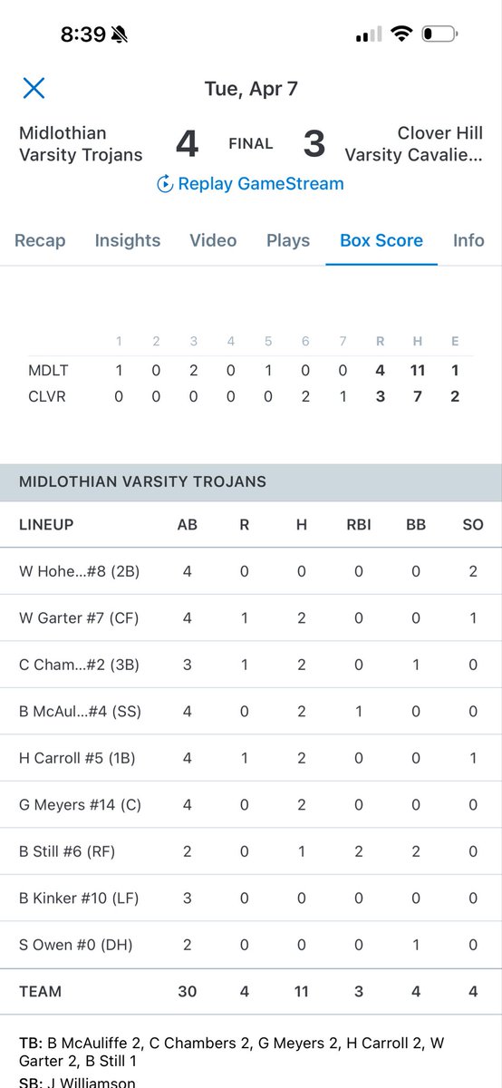 Midlothian Trojans Baseball tweet media