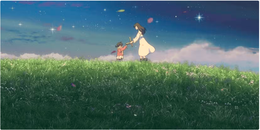 Itsafabyby's tweet photo. "You see, Suzume...No matter how sad you are now, you're going to grow up. So, don't worry. The future's not that scary. You'll meet a lot of people you care for. And you'll meet lots of people who'll care for you, too. The night might seem endless right now, but one day, morning will come. You'll grow up basking in that light. I'm sure of it. It's written in the stars.”💖💫✨