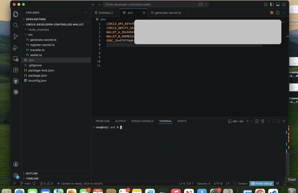 kobixyzHQ's tweet image. Do this on @arc testnet 

I will show you how to interact with Circle developer controlled wallets strictly from the backend 

🎯 I’ve written the code, you just have to clone it and interact. Beginner level, you just need to pay attention 

- You will get a developer account on
