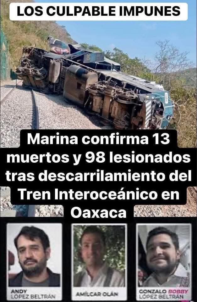 A10Lacho's tweet photo. @MLopezSanMartin @CPaularena @WilCancunMx El tren falla @TrenMayaMX 
@Claudiashein @GobiernoMX @PartidoMorenaMx @LuisaAlcalde 
@DiputadosMorena 
@RicardoMonrealA @MorenaSenadores 
@adan_augusto 
@lopezobrador_ 
@LauraI_Castillo 
@NachoMierV 
@JesusRCuevas 
#NarcoGobiernoMorena 
#NarcoCHichisDeLimon 
#MorenaM4Ta https://t.co/9y10E7s5T9
