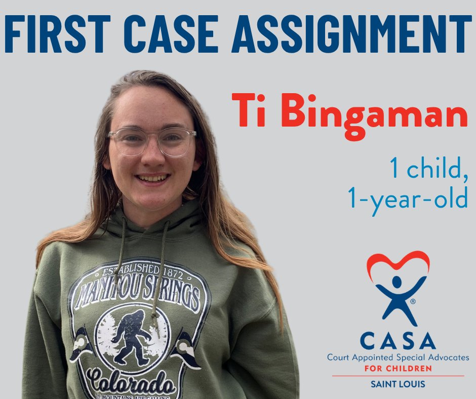 stlouiscasa's tweet image. CASA Ti has been assigned her first case, advocating for a one-year-old boy who will turn two next month. As she begins this journey, Ti will provide a consistent, caring presence and help ensure his needs are seen and supported.
#CASAStLouis #CASAVolunteer #FirstCase
