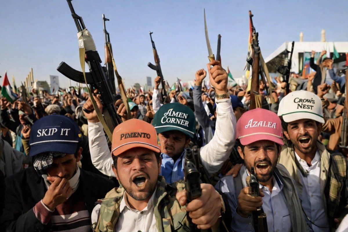 SnobbyScheffler's tweet image. 🚨BREAKING NEWS🚨
Department of Homeland Security has designated the following hat wearers as domestic terrorists:
•PIMENTO
•SKIP IT
•EGG SALAD
•AZALEA
•CROWS NEST