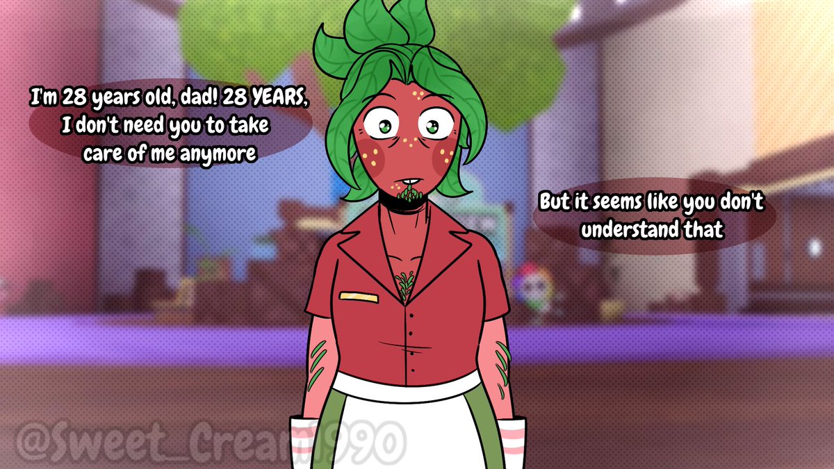 AbyCerezas's tweet image. 🌺Little girl 🍓 (1/2)

I was in a better mood today, so here's a cheerful mini-comic ☺️

#dandysworld #fruitcake