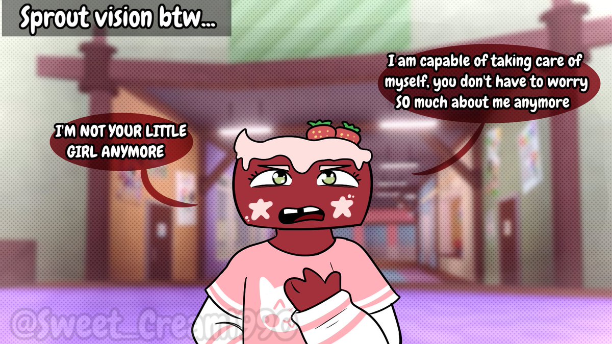 AbyCerezas's tweet image. 🌺Little girl 🍓 (1/2)

I was in a better mood today, so here's a cheerful mini-comic ☺️

#dandysworld #fruitcake