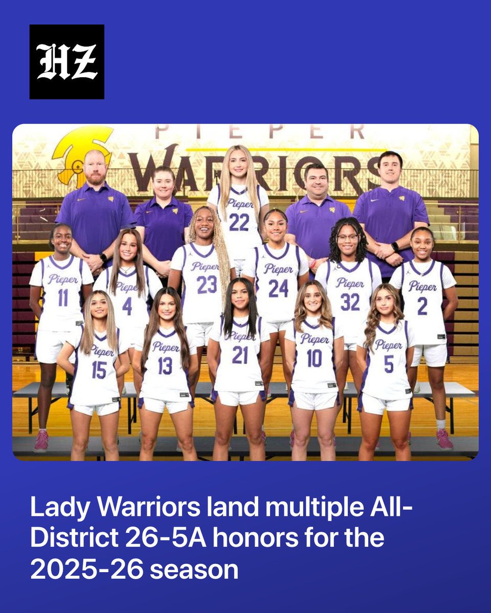 NewBraunfelsHZ's tweet photo. The Pieper High School girls basketball team finished the season 18-14 and reached the playoffs, with several players earning postseason honors. https://t.co/EvVeZ63ZVo