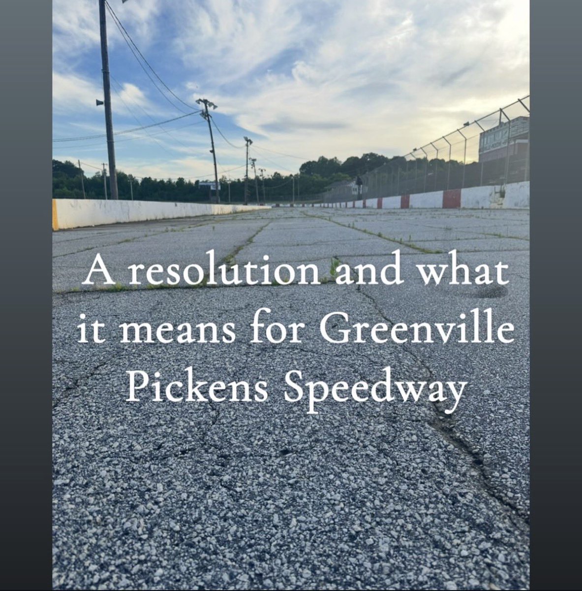 A resolution is basically a stance on something .It basically means we have showed council and Pickens county that the speedway undoubtedly is historic, it is a huge victory for council to take the stance that they now recognize that. 
The resolution is a step forward in winning
