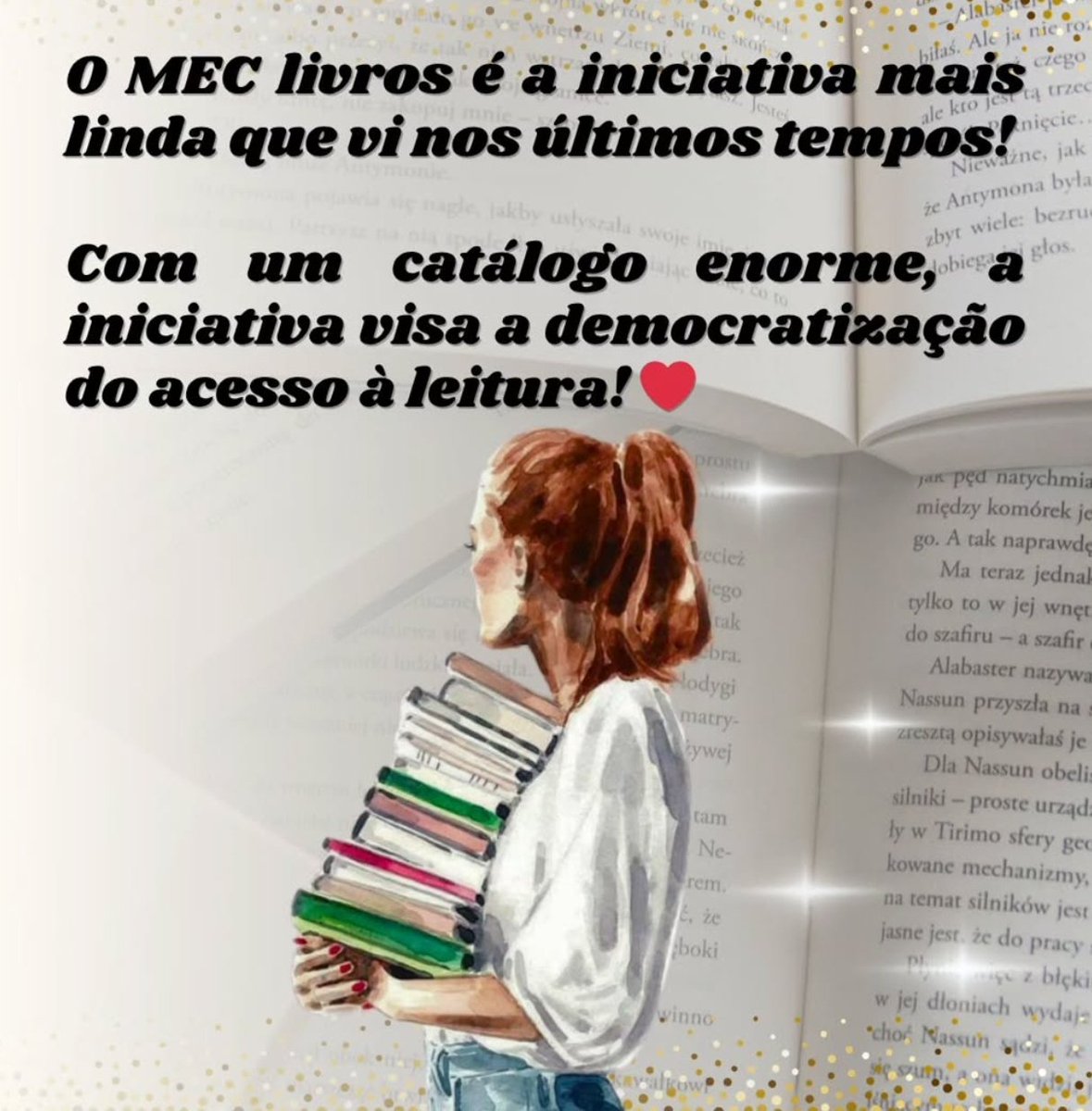 escapeabacharel's tweet photo. MEC Livros 📚❤️

Hoje eu vim falar sobre essa iniciativa linda do Ministério da Educação! Já entrei na minha conta e já peguei um livro emprestado no MEC Livros! ❤️

A iniciativa MEC Livros visa democratizar o acesso à literatura e à educação. #MEClivros #MEC https://t.co/4io0MvE0gI
