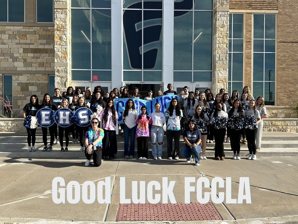 EHSFrisco's tweet photo. State bound! 🎉 Our FCCLA students are headed to compete at state. We’re proud of your hard work—go shine and represent Emerson! 💙✨ https://t.co/sFZtI3tIUm