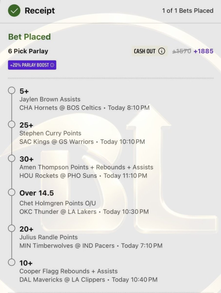 BetLeveling's tweet image. Free play 🆓🏀💥 (5,10,15,20,25,30)

We’re so back 🔥💥🛎️

$20 to lucky follower when this cashes 🍀💸

#BetLeveling #Gambling𝕏 #NBAx