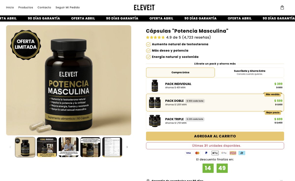 FedotOff90's tweet image. I told you mfers that you can crush in Mexican market.

150 active ads in Mexico. Selling testosterone booster. 

This individual fucking listened. And as a result, printing.

Link to one of the best ads: 
app.gethookd.ai/share/ad/90118…