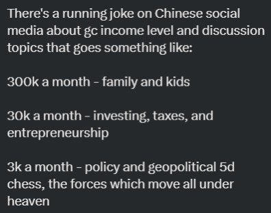 edgefills's tweet image. 3k/month salary: crashing out over Israel, Iran, or both

30k/month salary: crashing out over gas prices and 401k

300k/month: “who do you think crashes out before the cut this weekend?”