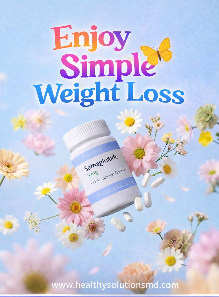 HSMD7322's tweet photo. Feel Lighter This Spring 🌷🌼
✨ No needles
✨ Less hunger
✨ Easy daily routine
✨ Medication shipped to your door

🌸 Limited launch special: First month just $199 (first 50 patients)

📞 440-255-5900
🌐 https://t.co/mgf8p63ozJ

#Semaglutide #HealthySolutionsMD #WeightLoss https://t.co/kDBm1avCNC