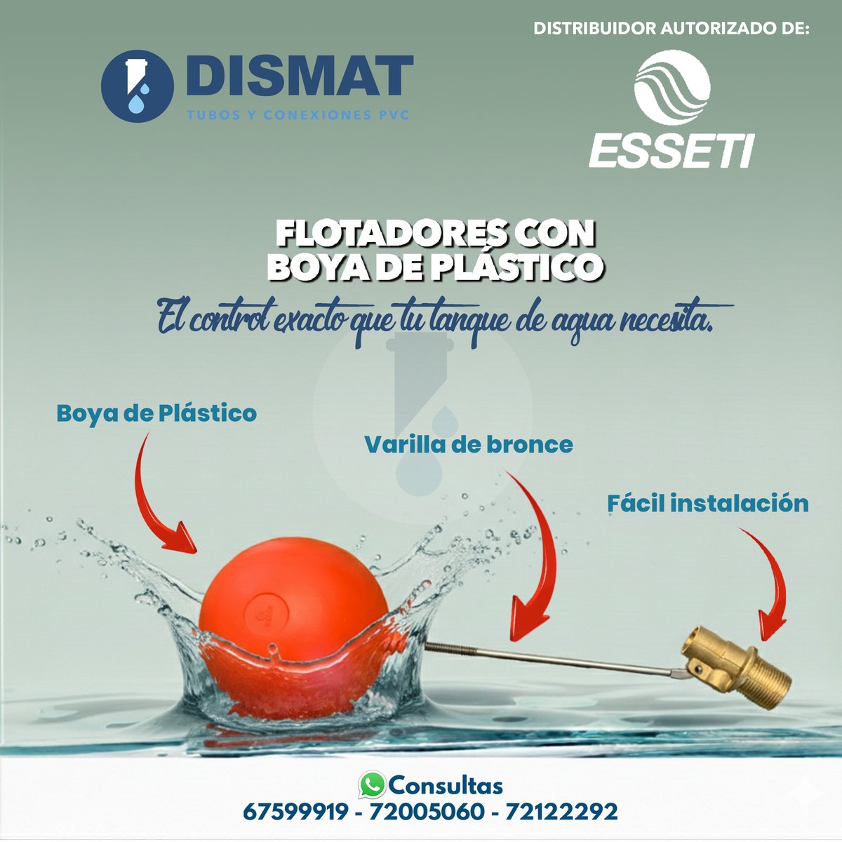 DISMAT_SRL's tweet photo. #Flotadores de #agua #ESSETI – Precisión y durabilidad garantizada.
🔹 Fabricados con materiales de alta resistencia mecánica
🔹 Sistema de cierre hermético de alta precisión
🔹 Resistencia a la corrosión y al desgaste por uso continuo
📲 V𝐞𝐧𝐭𝐚𝐬:
➡️ https://t.co/zPtyZOja8t https://t.co/8QHIdFWInL