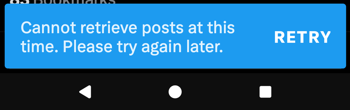 Why can't I see ANY replies here on X? It's been over a week. It's fine on my PC but the app on my phone is main posts only. I keep getting this bullshit in the app.
