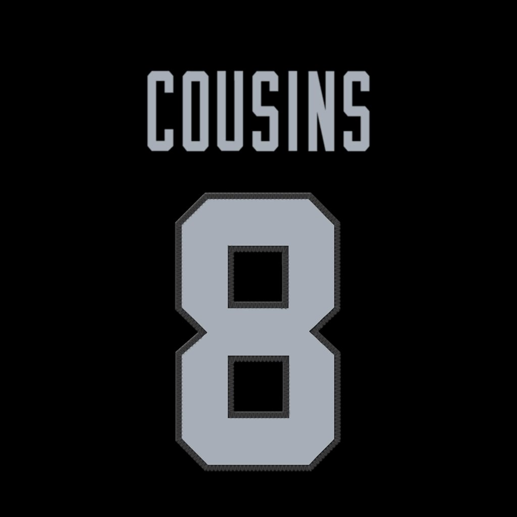 nfl_jersey_num's tweet image. Las Vegas Raiders QB Kirk Cousins (@KirkCousins8) is wearing number 8. Last assigned to Daniel Carlson. #RaiderNation
