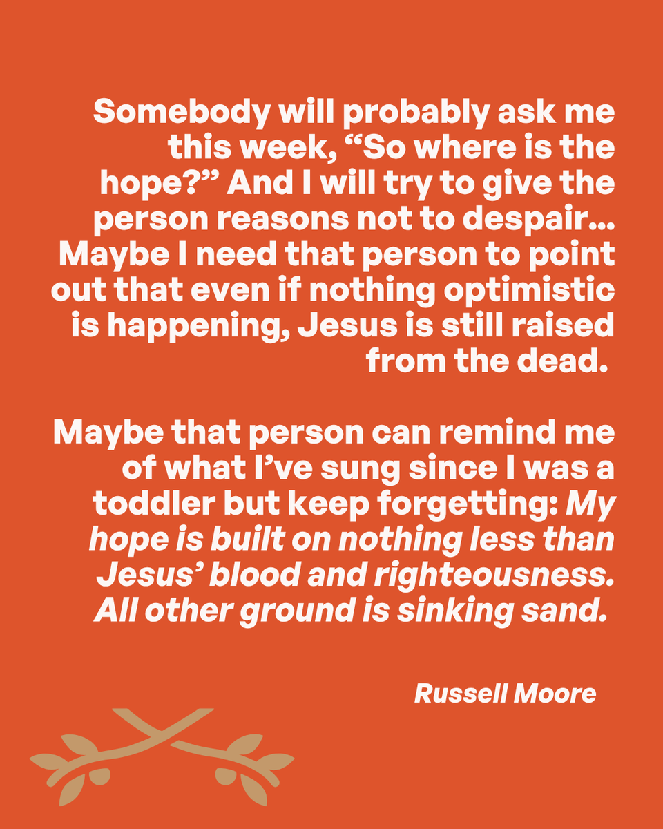 We’re always looking for signs of hope.

Something measurable. Something we can point to. Something that tells us things are getting better.

But Easter doesn’t offer that kind of reassurance. It offers something deeper. Not optimism about the moment—but confidence in a person.
