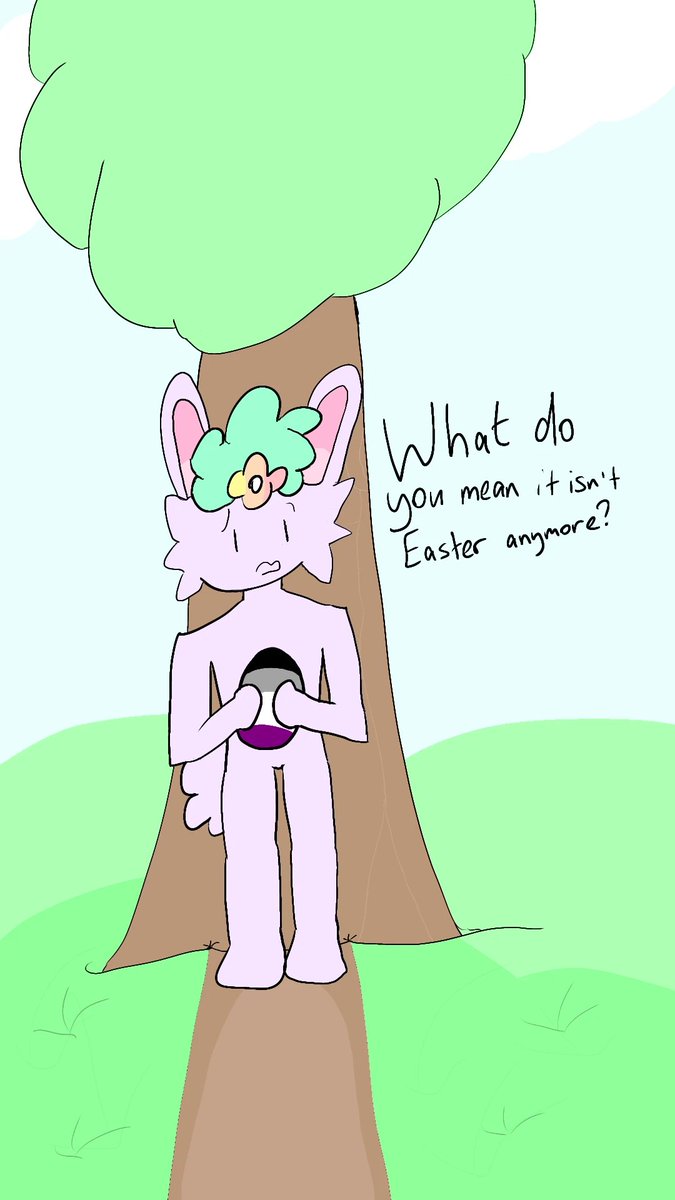 bladeybee2's tweet photo. happy (late) easter and international asexual day! https://t.co/d6T5OXIalv
